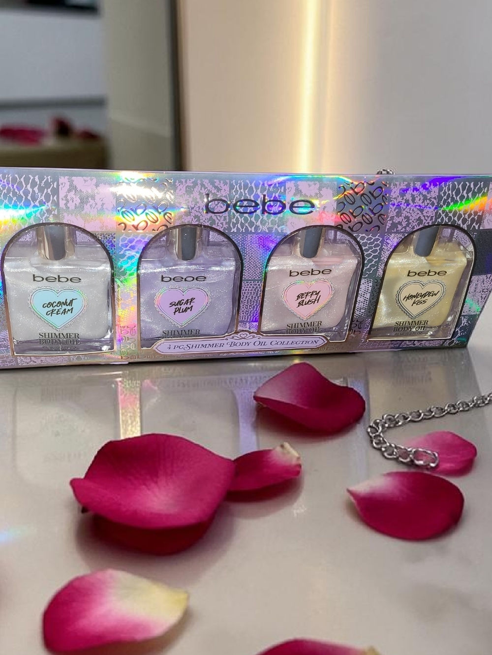 bebe Shimmer Body Oil Collection - Iridescent Multi-Color Set - Picture 2 of 8